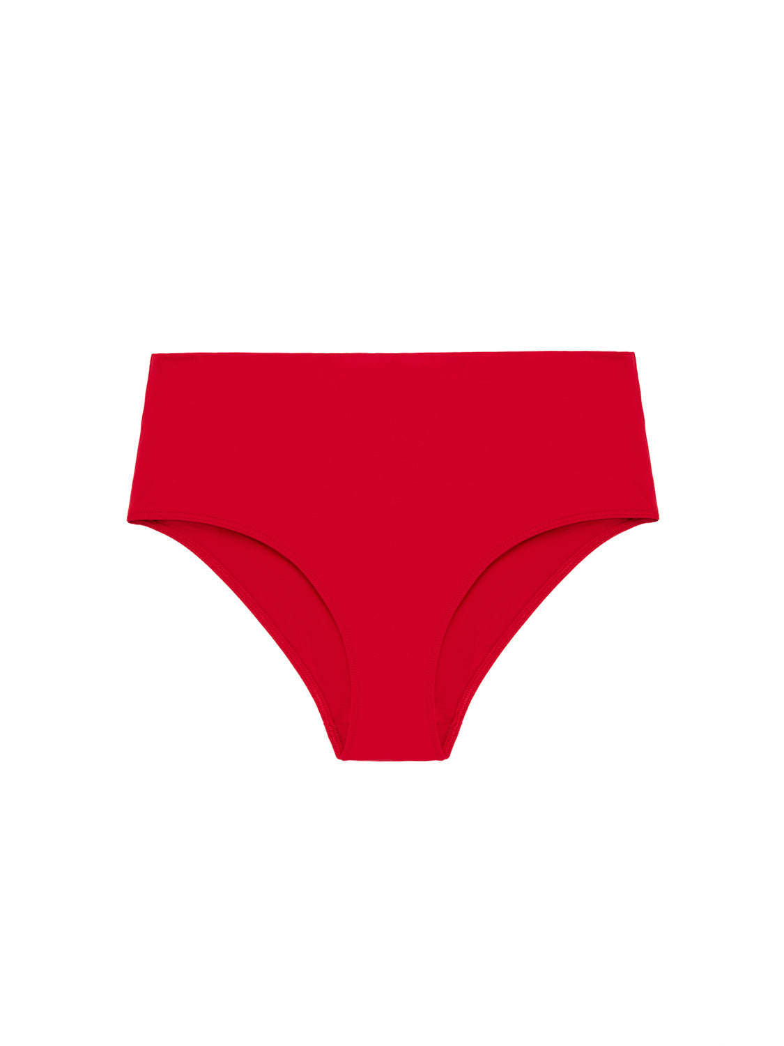 Bikini-Slip mit hohem Bund. - Scharlachrot