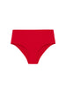 Bikini-Slip mit hohem Bund. - Scharlachrot
