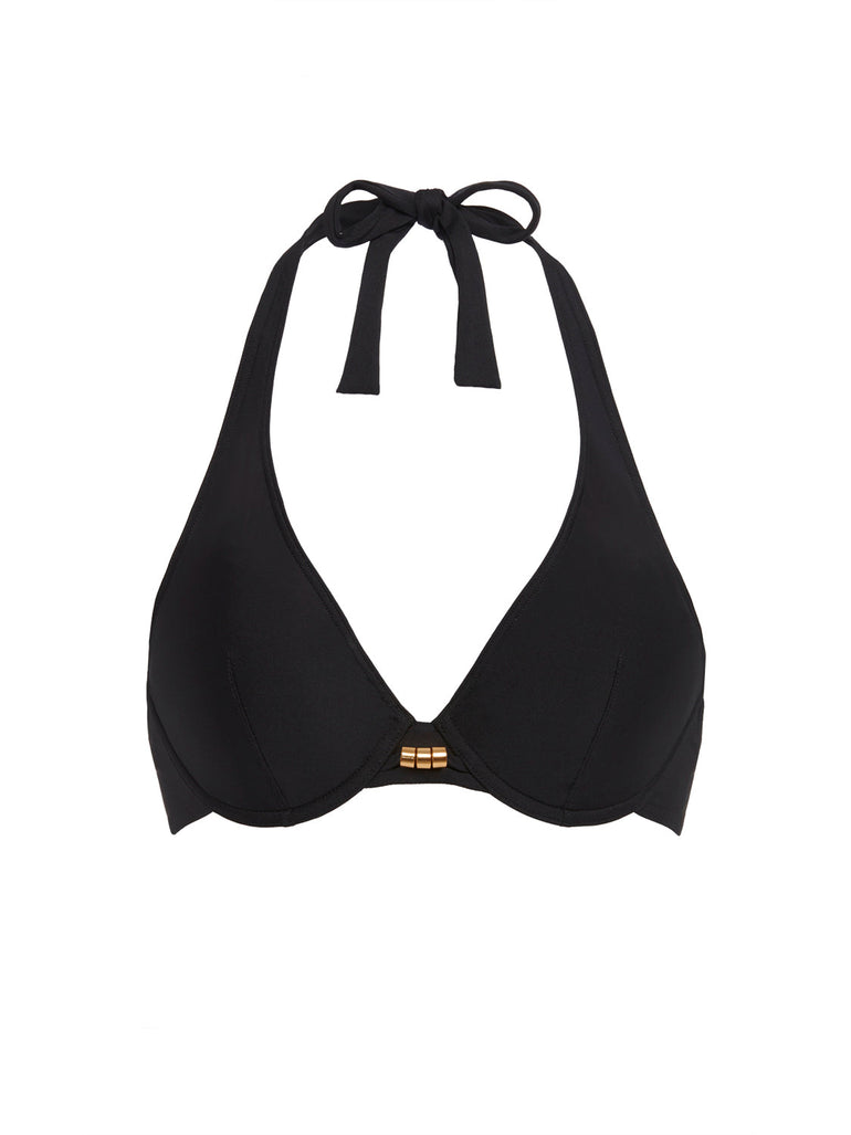 Push-up-Bikini-Oberteil - Schwarz