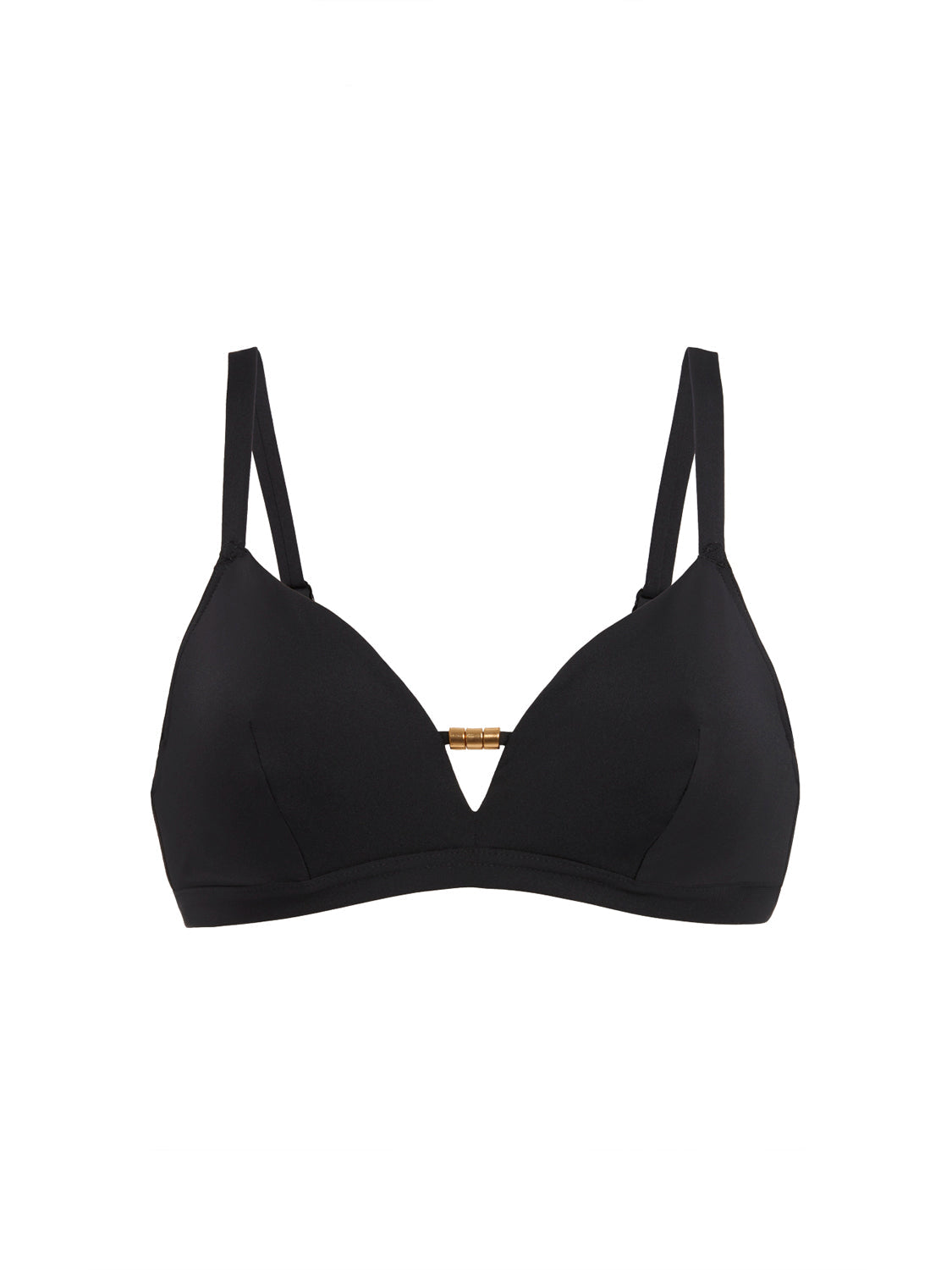 Triangel-Bikini mit Bügel - Schwarz