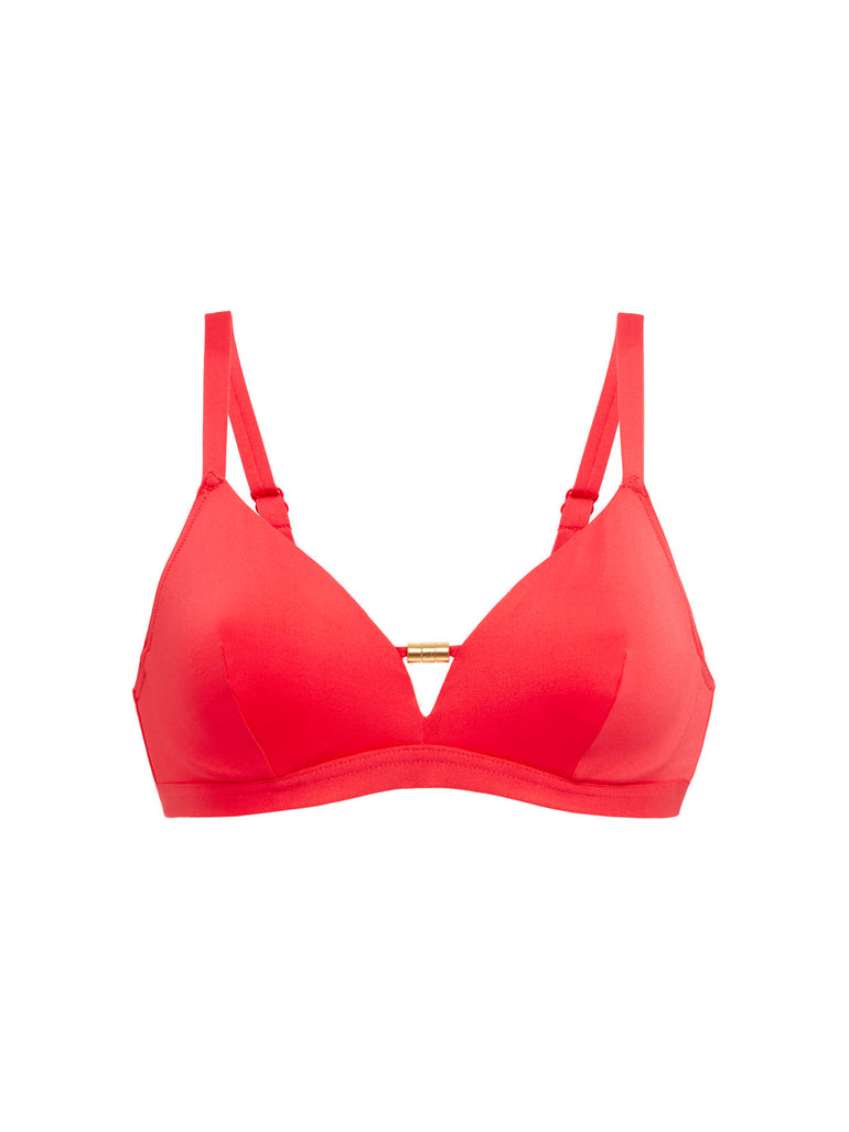 Triangel-Bikini mit Bügel - Flamingo