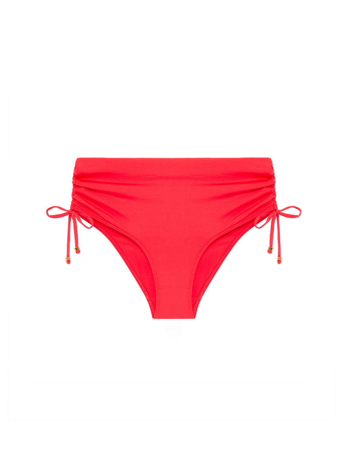 Bikini-Slip mit hohem Bund. - Flamingo
