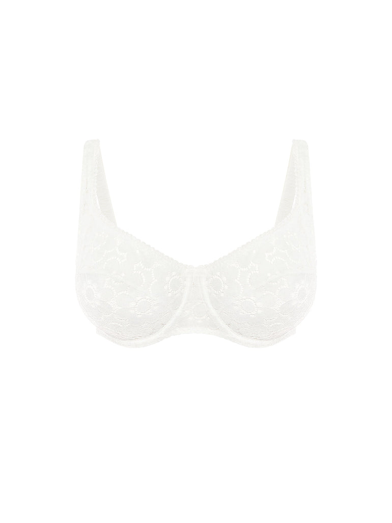 Tief ausgeschnittener Full-Cup-BH - Natur
