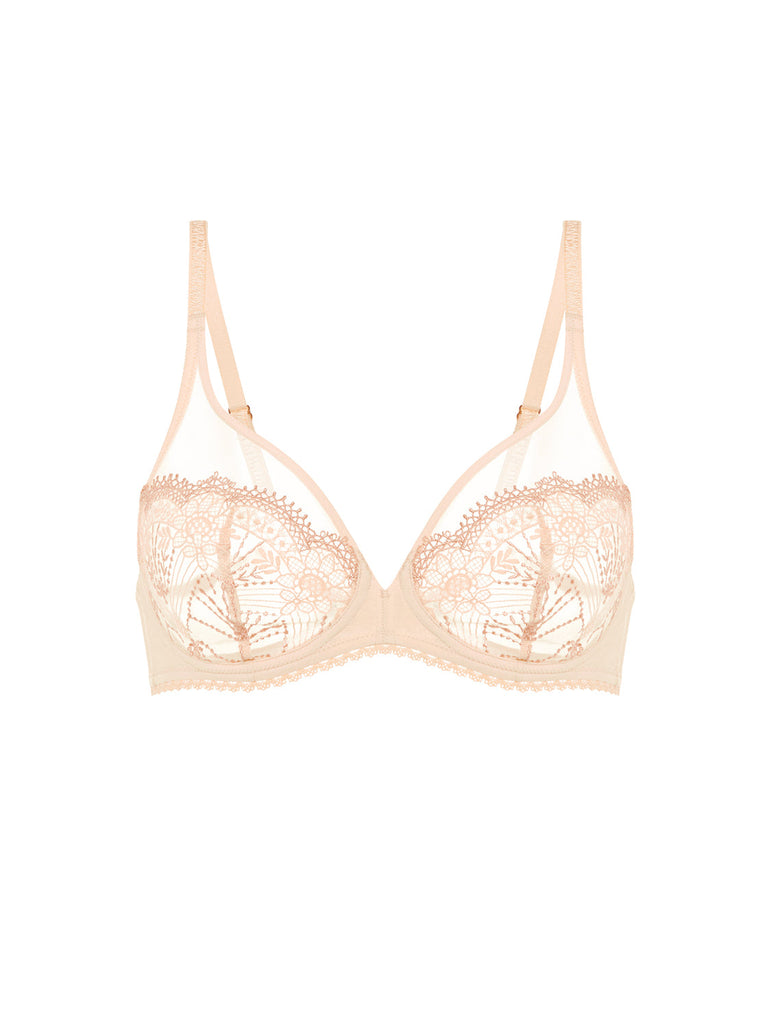 Bügel-BH mit tiefem Ausschnitt - Schickes Beige