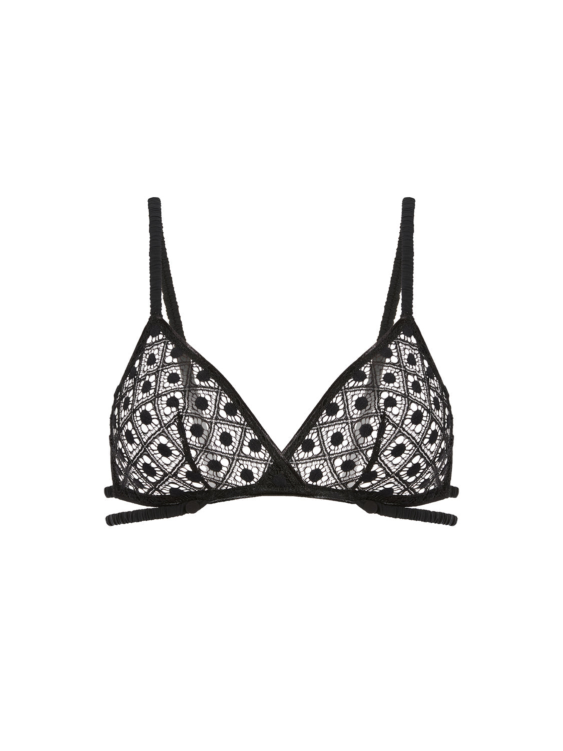 Weicher Triangel-BH mit Softcup - Schwarz