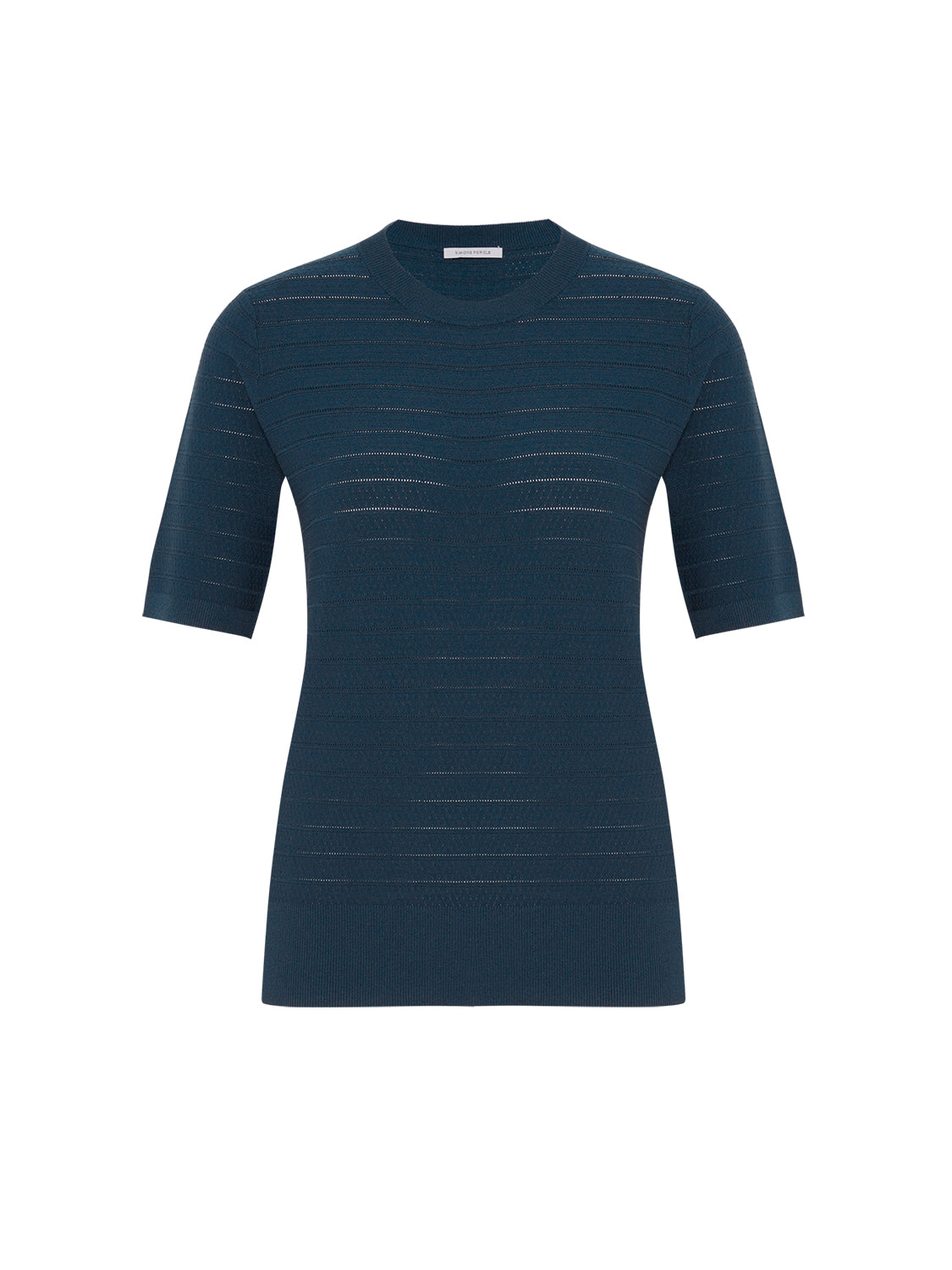 Kurzarm-T-Shirt - Petrolblau