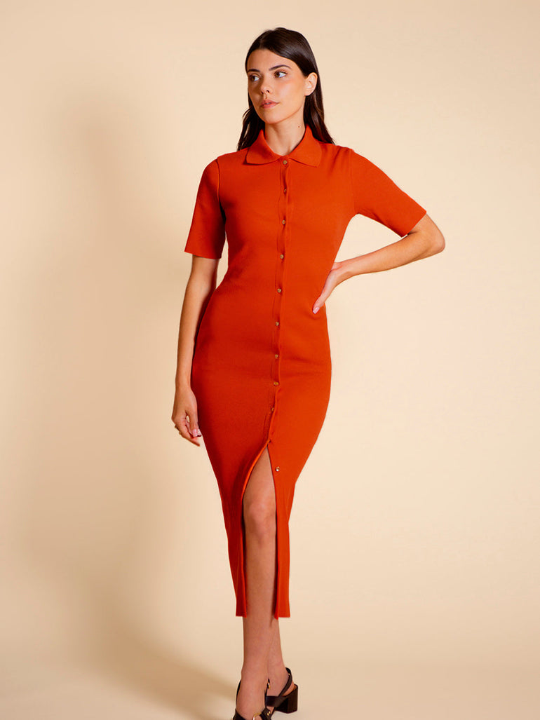 Langes Kleid - Granatapfel