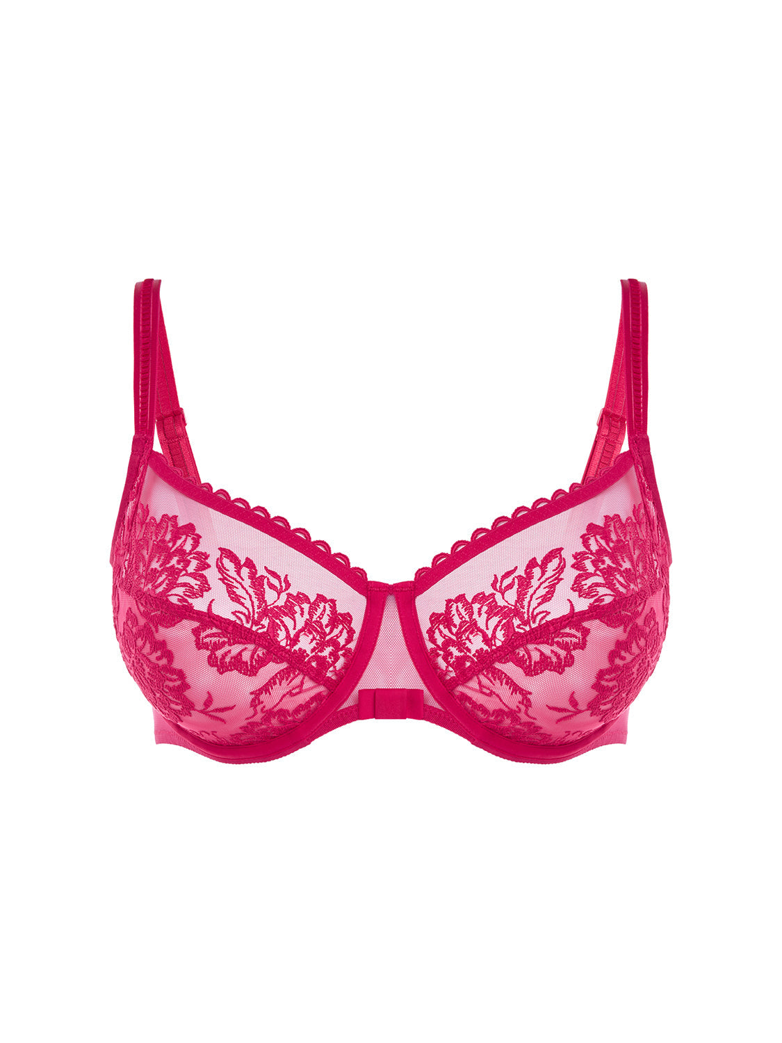 Full-Cup-BH mit eckigem Ausschnitt - Cranberry