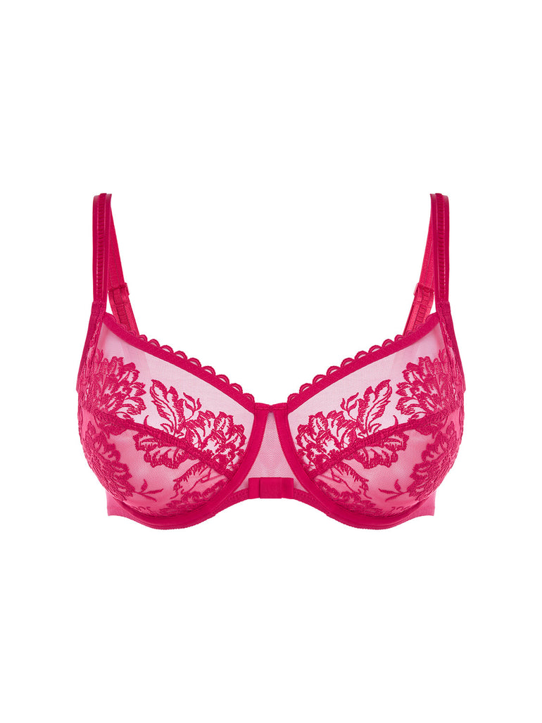 Full-Cup-BH mit eckigem Ausschnitt - Cranberry