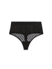 Shaping-Tanga mit hohem Bund - Schwarz