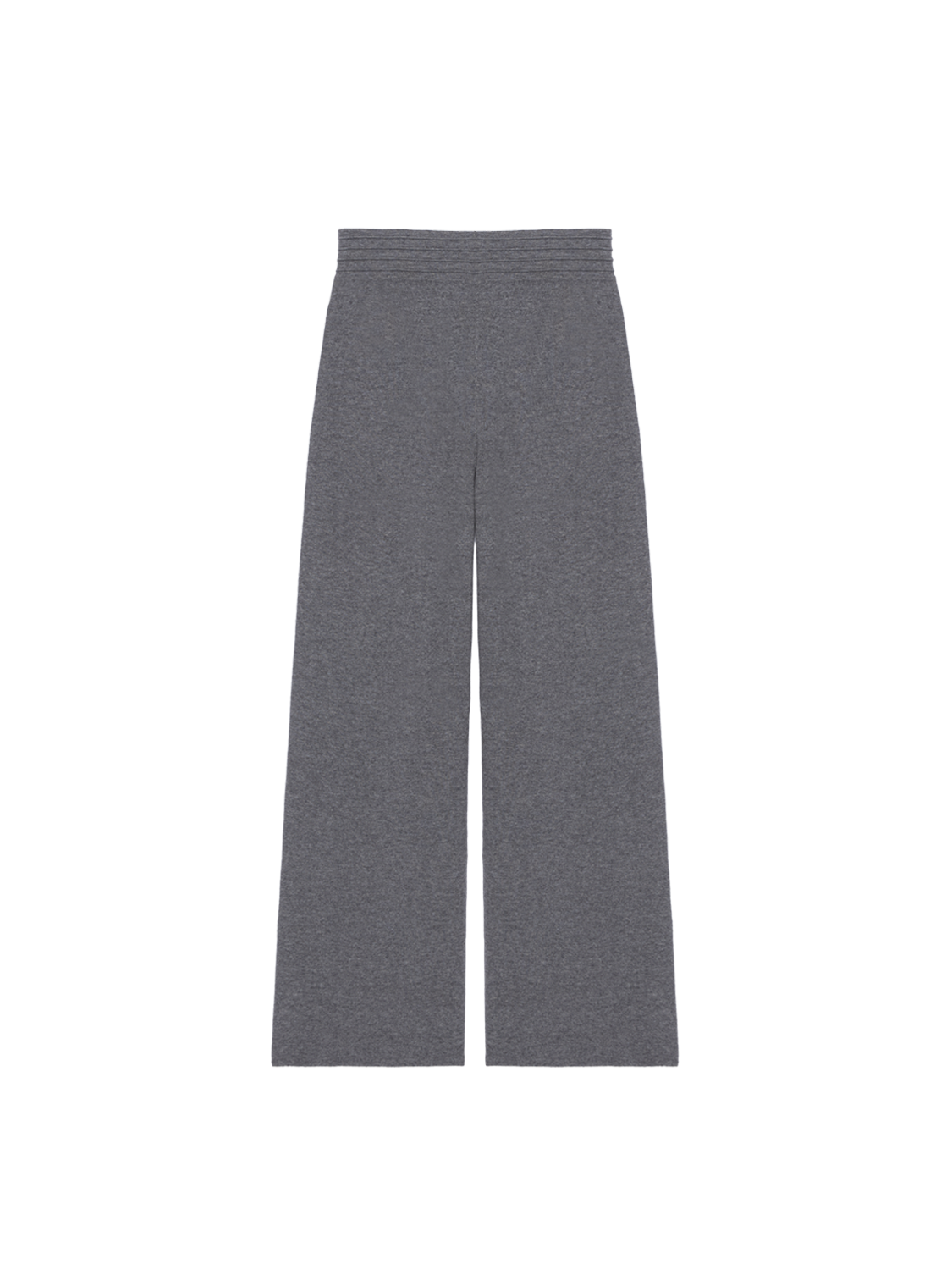 Hose aus Merinowolle und Baumwolle - Meliertgrau