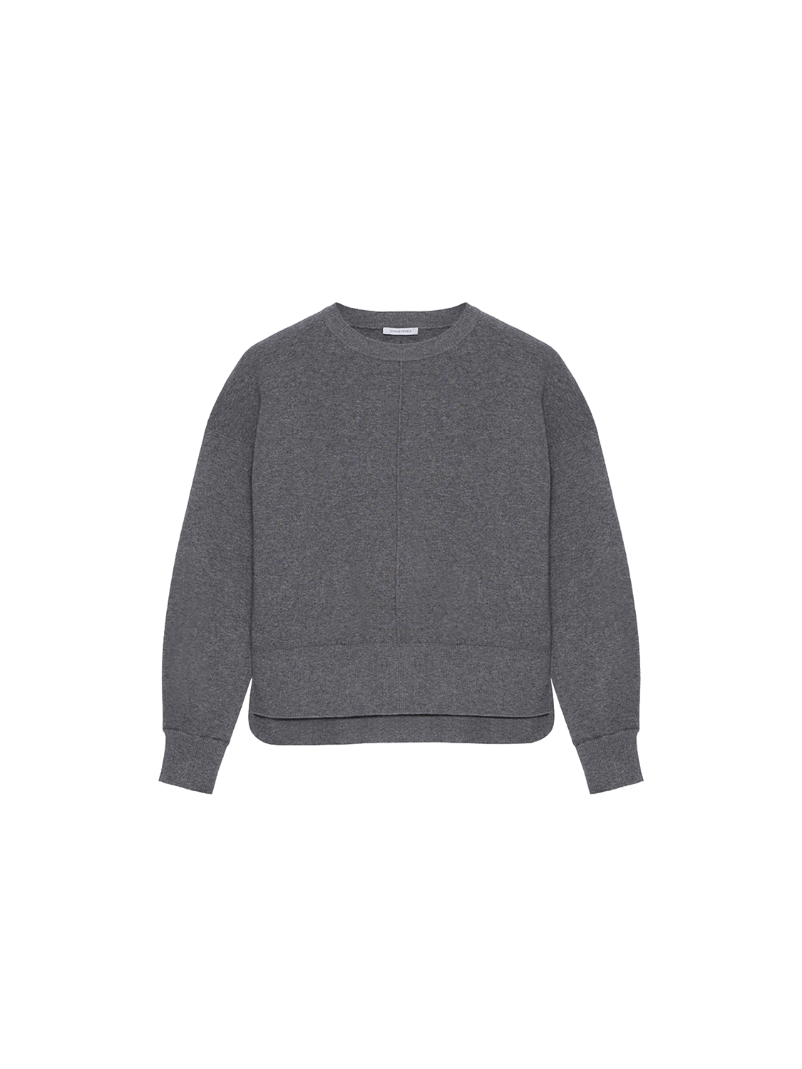 Pullover aus Merinowolle und Baumwolle - Meliertgrau