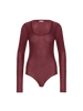 Ready-to-Wear-Body aus warmem Jersey - Herbstrot
