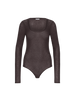 Ready-to-Wear-Body aus warmem Jersey - Granit