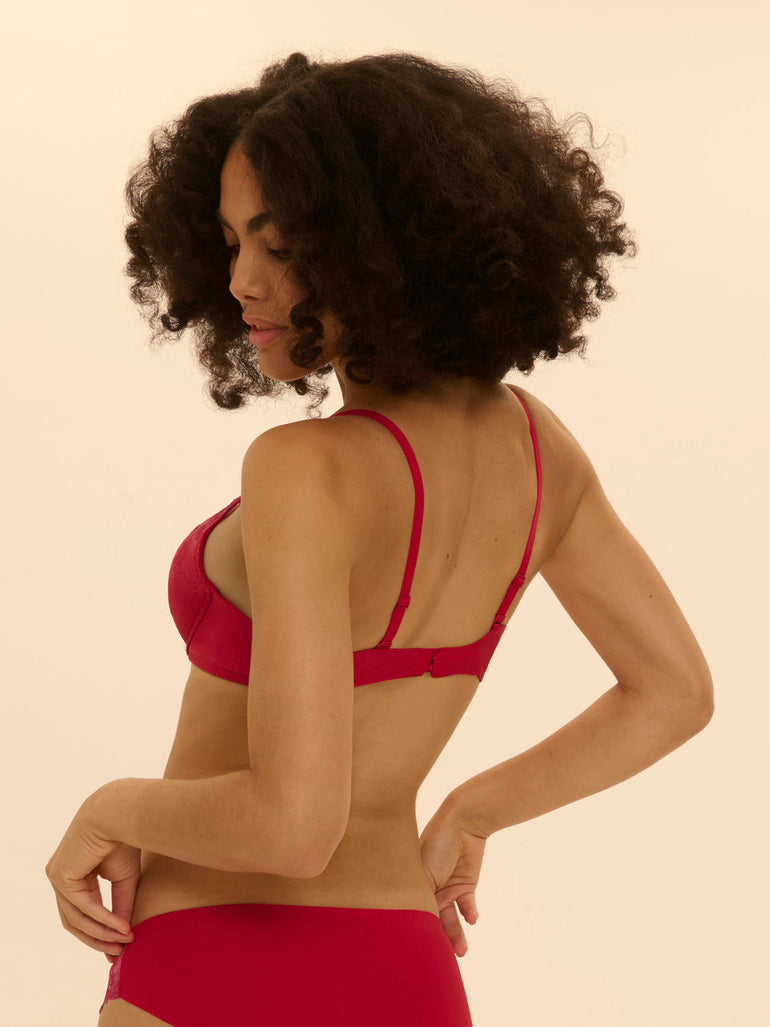Plunge-Push-up-BH - Regenbogenrot