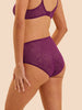 Taillen-Slip mit hohem Bund - Brombeere