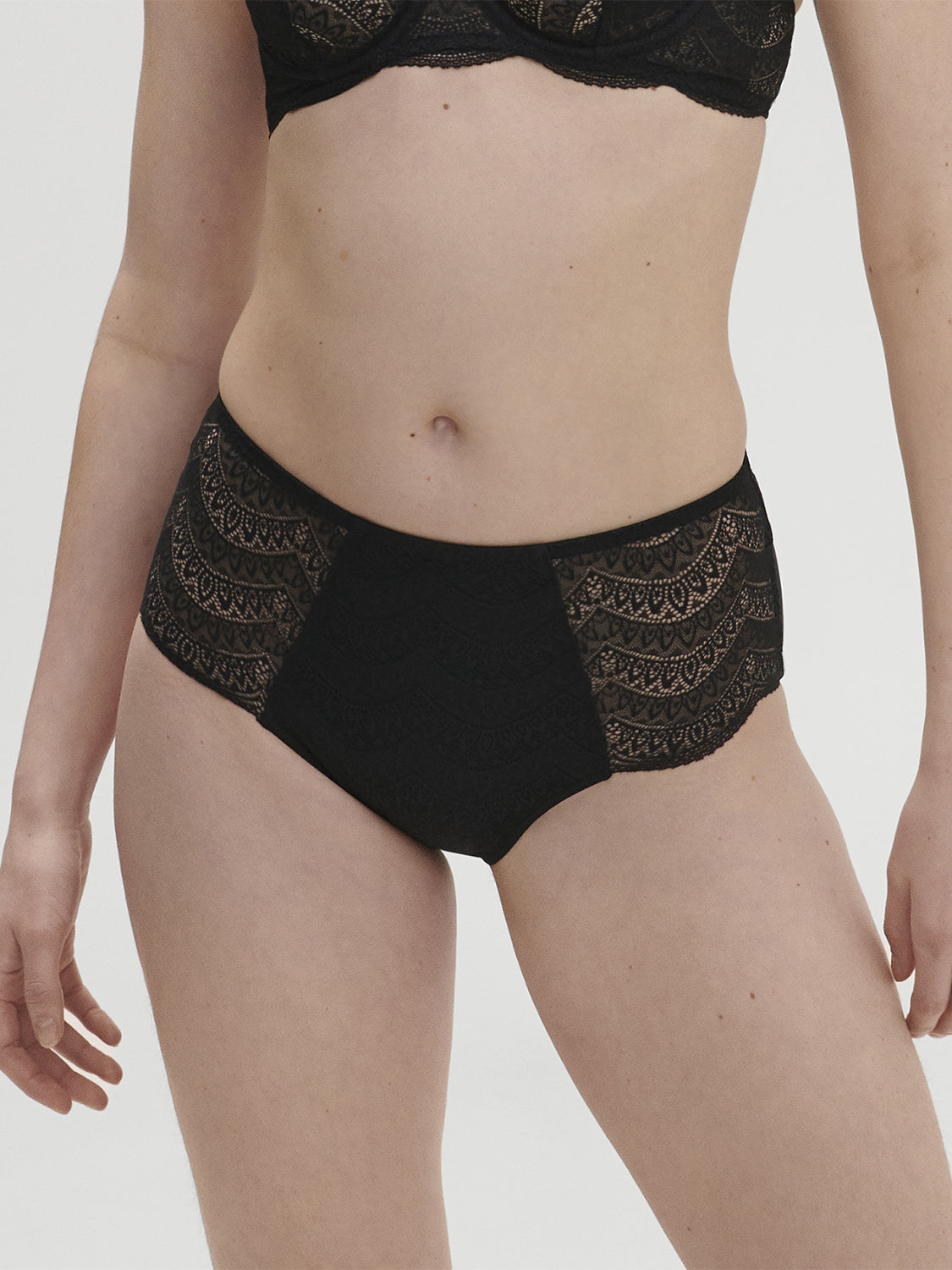 High-Waist-Slip. - Schwarz