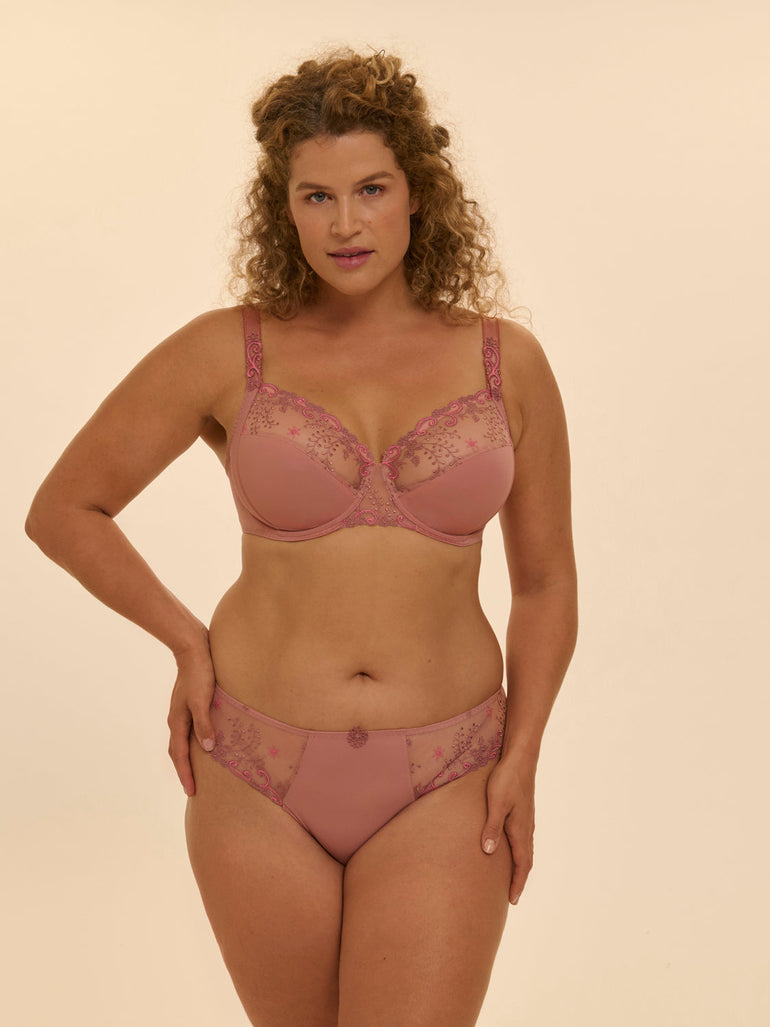 Full-Cup-BH mit Stützfunktion - Smokey-Rosa