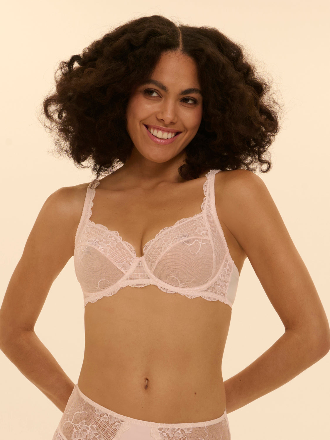 Full-Cup-BH mit eckigem Ausschnitt - Sakura-Rosa