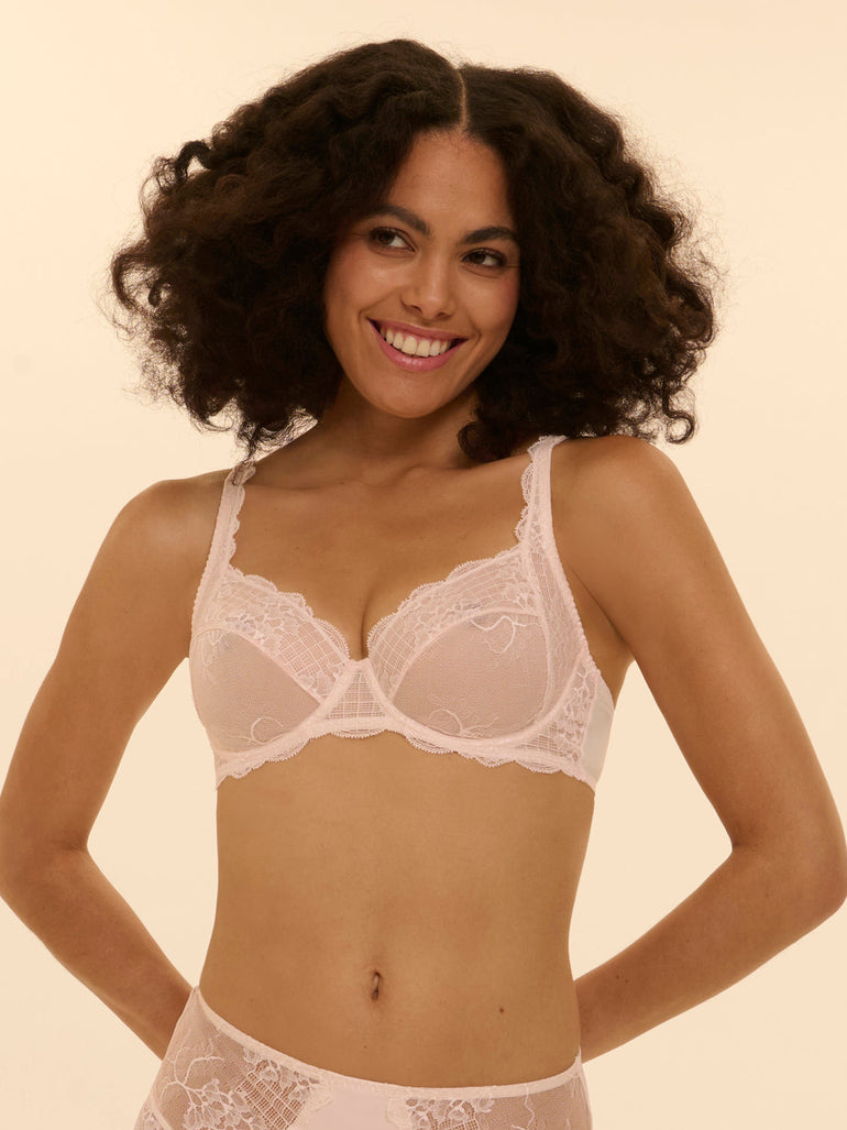 Full-Cup-BH mit eckigem Ausschnitt - Sakura-Rosa