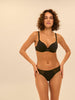 Bikini-Slip aus Baumwolle - Schwarz