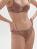 Bikini-Slip aus Baumwolle - Amaretto