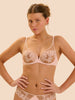 Bügel-BH mit tiefem Ausschnitt - Rosa-Nude