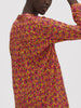 Langärmliges NachtHemdbluse - Groovy-Print