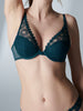 Push-up-Triangel-BH - Englisch-Grün