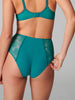 High-Waist-Slip. - Smaragdgrün