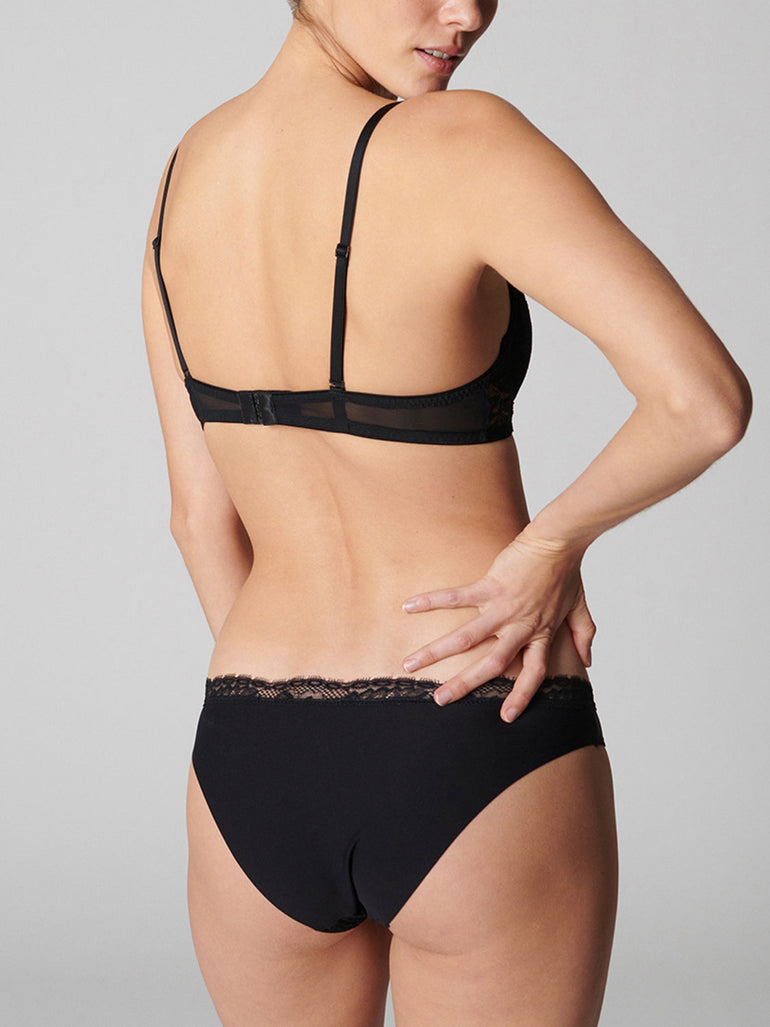Push-up-Triangel-BH - Schwarz