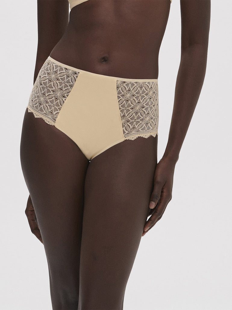 High-Waist-Slip. - Vanille