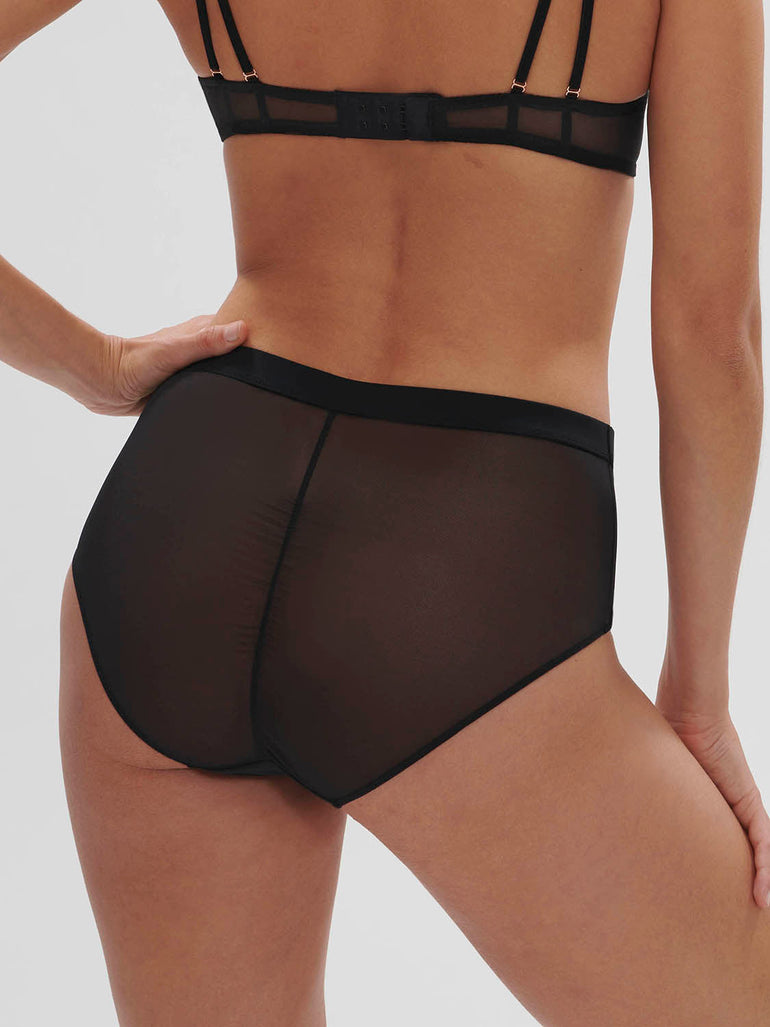 High-Waist-Slip. - Schwarz