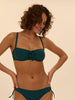 Bandeau-Bikini-Top mit Bügeln. - Smaragdgrün