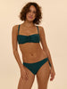 Bandeau-Bikini-Top mit Bügeln. - Smaragdgrün