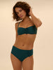 Bikini-Slip mit hohem Bund. - Smaragdgrün