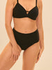 High-Waist-Bikinihose - Schwarz
