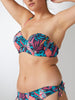Bandeau-Bikinioberteil mit Schalen, ohne Bügel - Kosmosblau