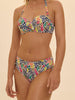 High-Waist-Bikinihose - Tropico-Print Weiß