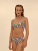 High-Waist-Bikinihose - Tropico-Print Weiß