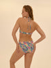 High-Waist-Bikinihose - Tropico-Print Weiß