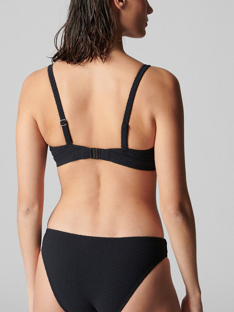 Triangel-Bikini mit Bügel - Schwarz