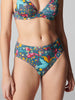 Bikini-Slip mit hohem Bund. - Lagunengrün