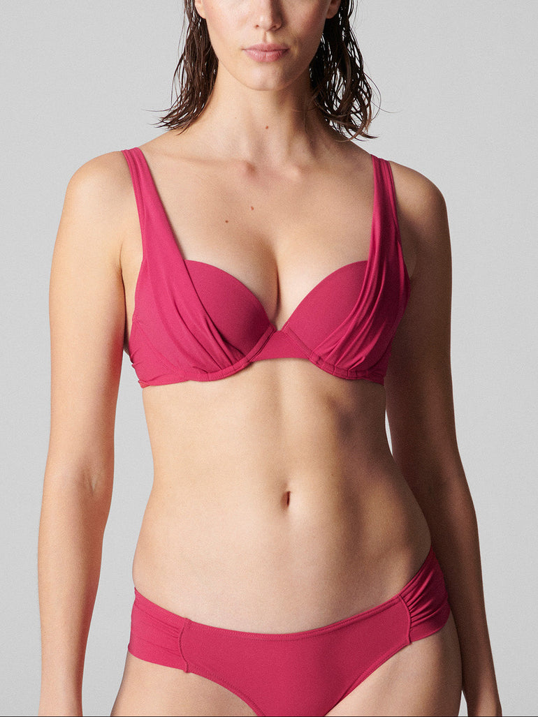 Push-up-Bikini-Oberteil - Himbeere
