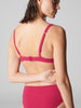 Bikini-Slip mit hohem Bund. - Himbeere