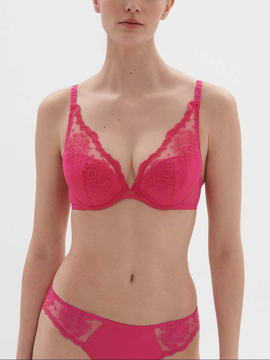 Plunge-Push-up-BH - Disco-Pink