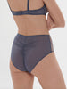 High-Waist-Slip. - Aschblau