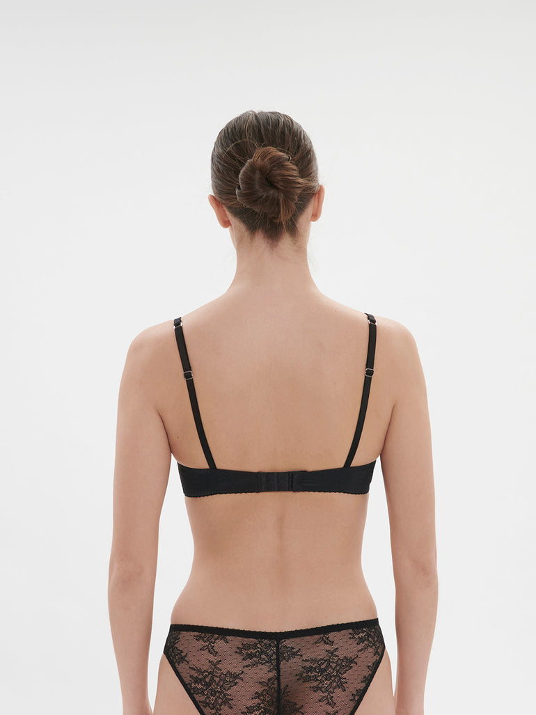Weicher Triangel-BH mit Softcup - Schwarz