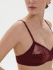 Weicher Triangel-BH mit Softcup - Dunkelrot
