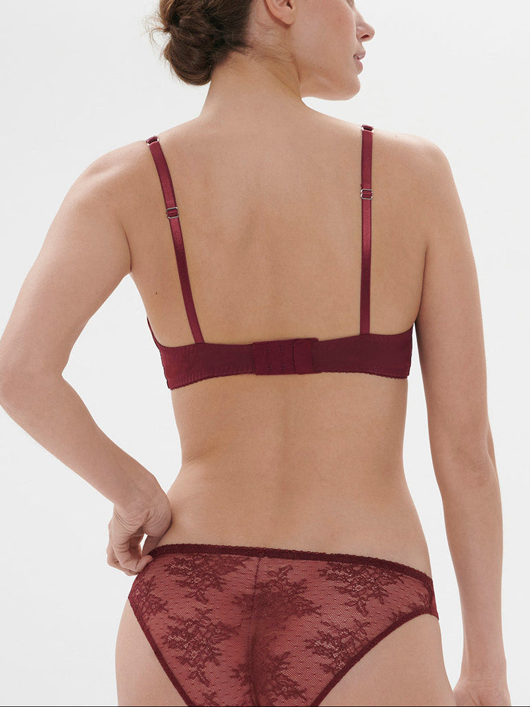 Weicher Triangel-BH mit Softcup - Dunkelrot